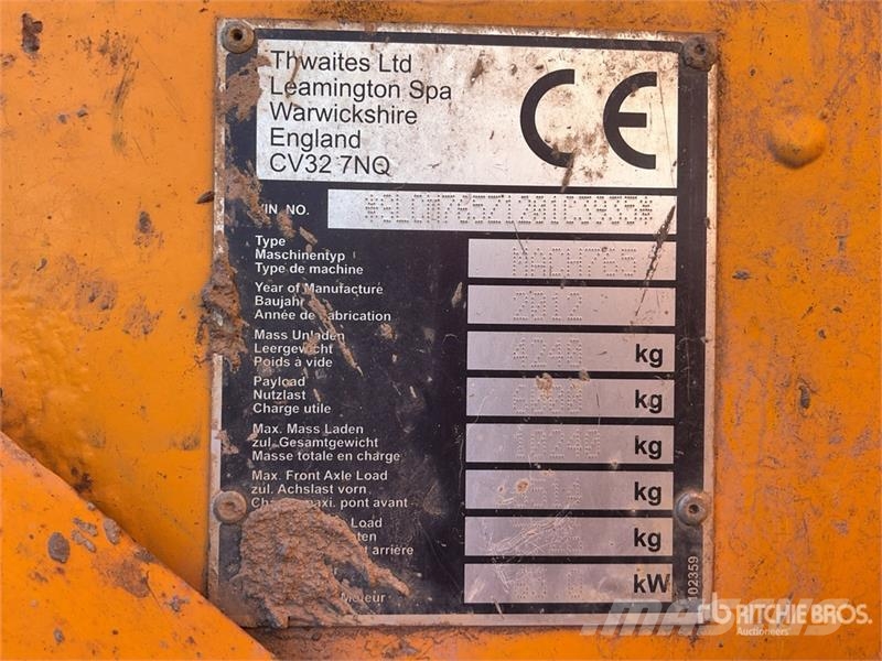 Thwaites MACH765 6 ton 4x4 Dumper 側卸礦車