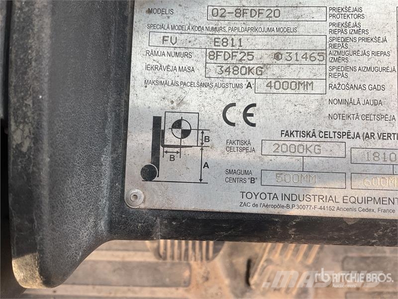 Toyota 02-8FDF20 2000 kg Forklift Targoncák-Egyéb