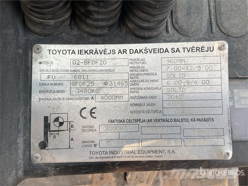 Toyota 02-8FDF20 2000 kg Forklift Targoncák-Egyéb