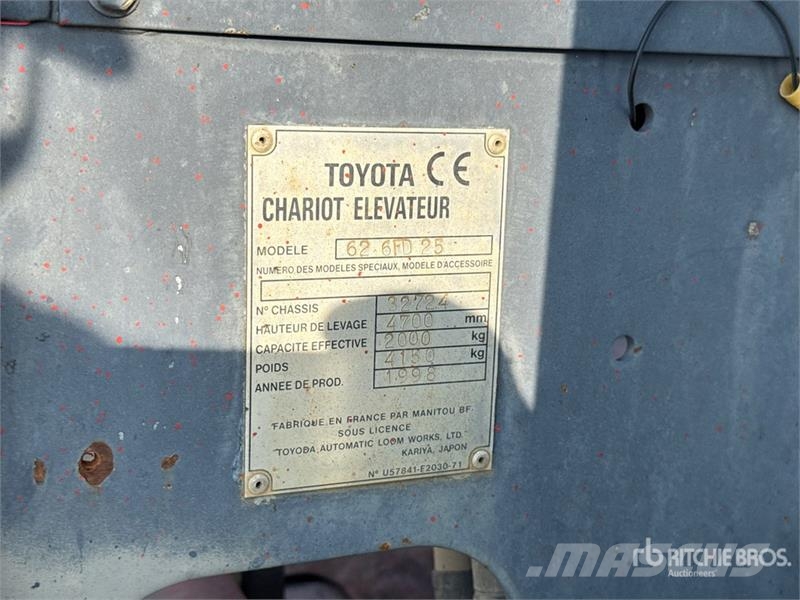 Toyota 62-6FD25 2500 kg Forklift Wózki widłowe inne