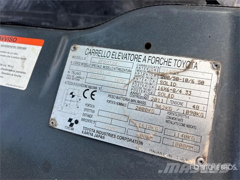 Toyota 8-FBMT-20 2000 kg Electric Forklift Carrelli elevatori elettrici
