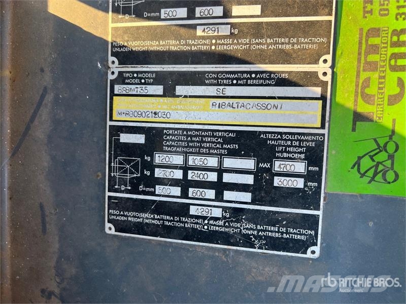 Toyota 8FBMT35 3500 kg Electric Forklift (Inoperable) Elektrostapler