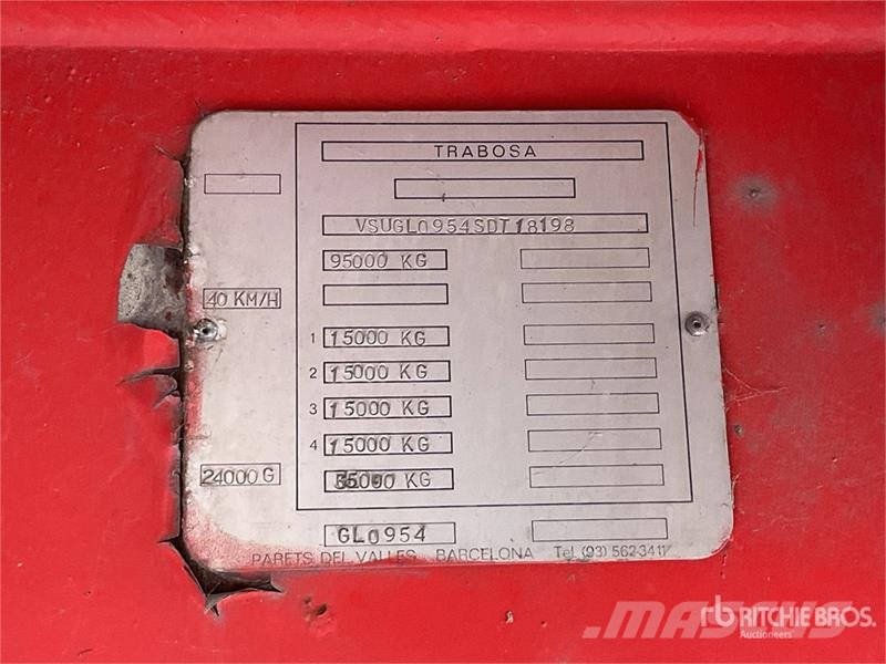 Trabosa GL0954/GL1196 90 ton 5/Axle Removable Gooseneck Lo Dieplader