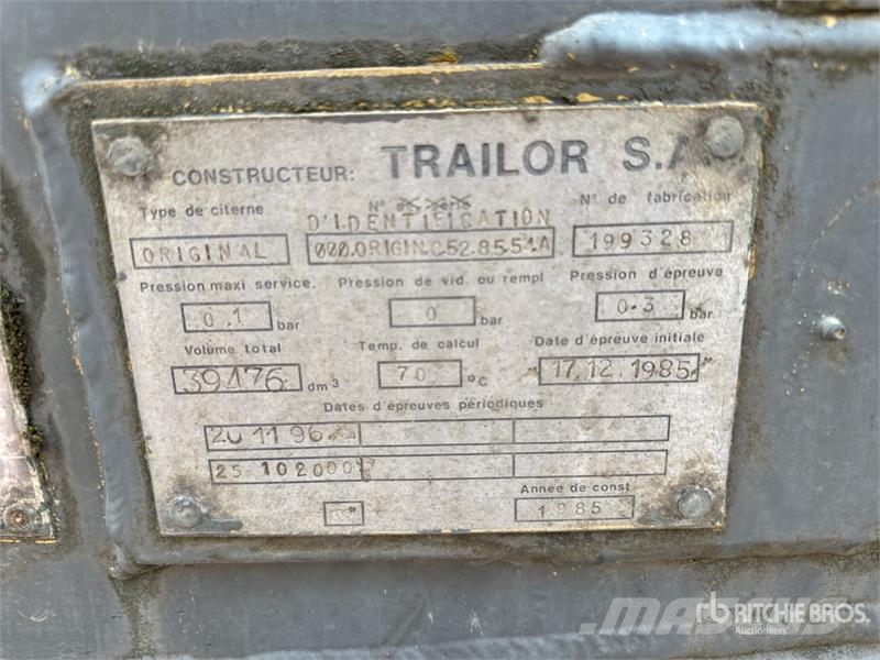 Trailor S363EL1C Tri/A 39476 L Semi-Remorque Citerne A Bit Säiliöperävaunut