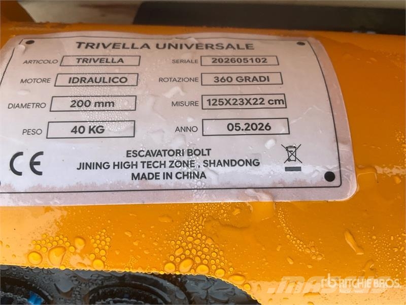  Trivella Universal 200 mm Excavator Auger مثاقيب