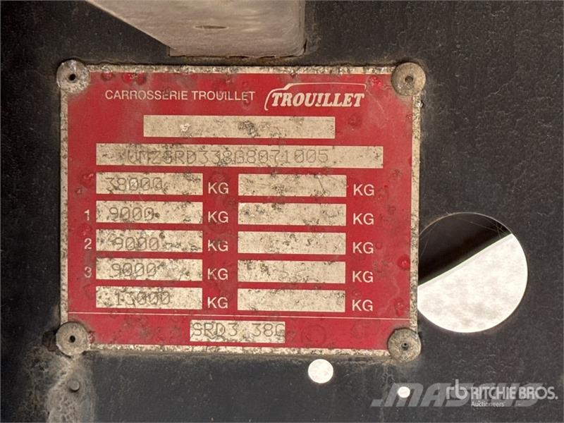 Trouillet SRD338G Tri/A Semi-Remorque Fourgon 3 Essieux Van Причепи-фургони