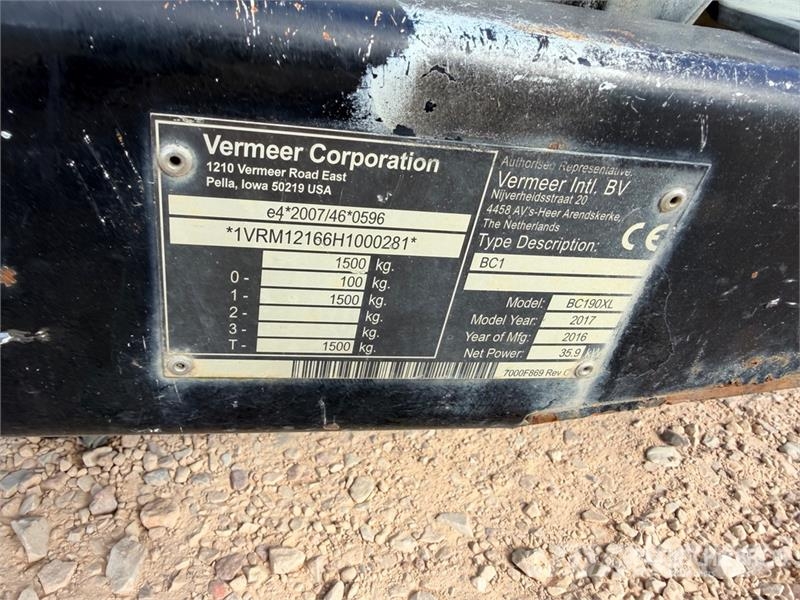 Vermeer BC190XL S/A Broyeur A Vegetaux Wood Chipper Подрібнювачі деревини