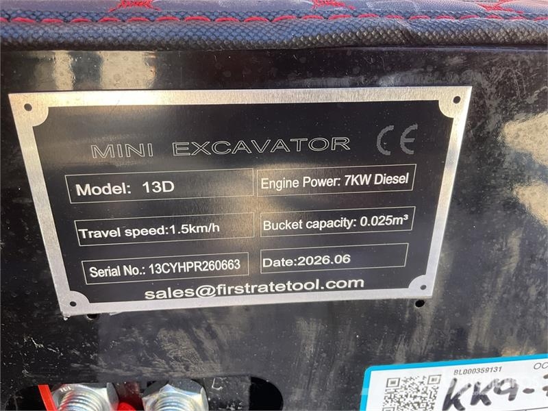 Vicsec 13D Mini Excavator (Unused) Miniescavadeiras < 7t (Mini escavadeiras)