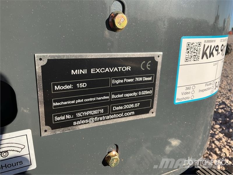 Vicsec 15D Mini Excavator (Unused) Mini ekskavatoriai < 7 t