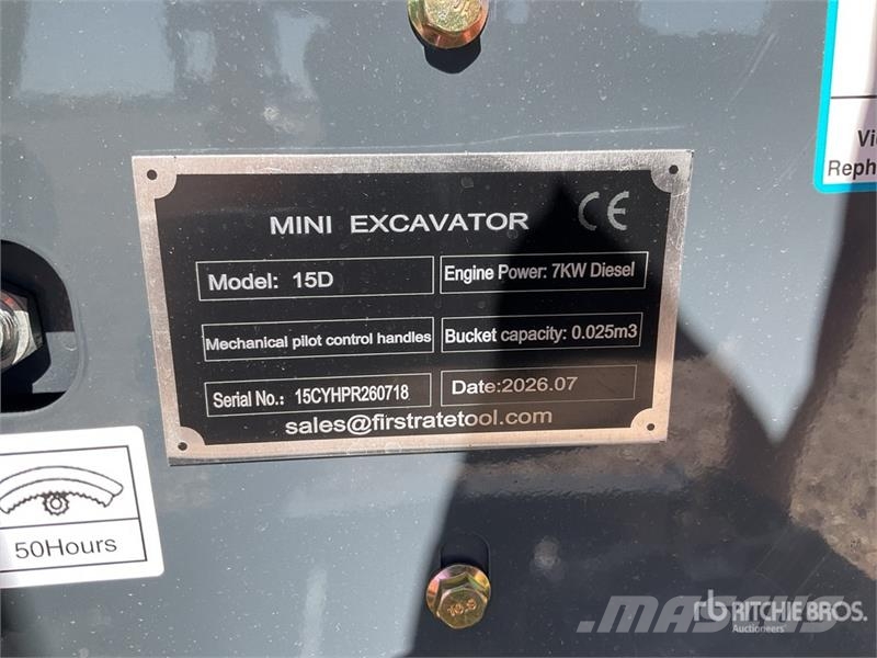 Vicsec 15D Mini Excavator (Unused) Miniescavadeiras < 7t (Mini escavadeiras)