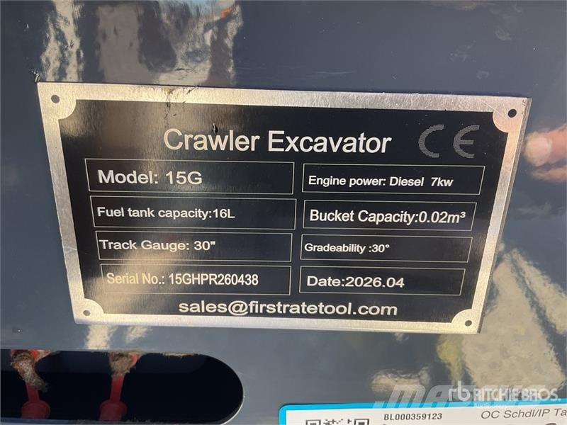 Vicsec 15G Mini Excavator (Unused) Εκσκαφάκι (διαβολάκι) < 7t