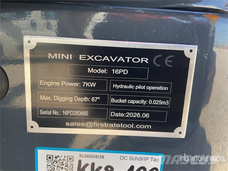 Vicsec 16PD Mini Excavator (Unused) Miniescavadeiras < 7t (Mini escavadeiras)