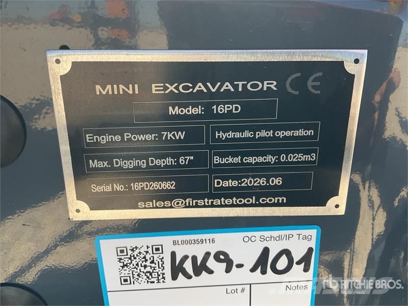Vicsec 16PD Mini Excavator (Unused) Miniescavadeiras < 7t (Mini escavadeiras)
