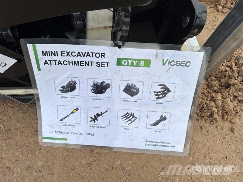 Vicsec VCA-8 Qty Of Attachments Fit to Mini Excavator (Un Άλλα εξαρτήματα