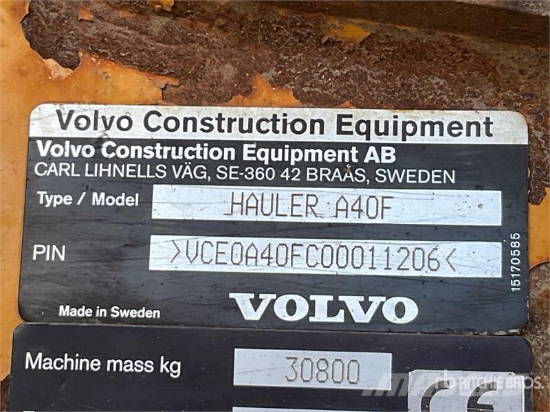 Volvo A40F Liigendraamiga pinnaseveokid