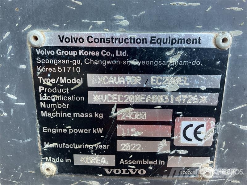 Volvo EC200EL Tracked Excavator Excavadoras de cadenas