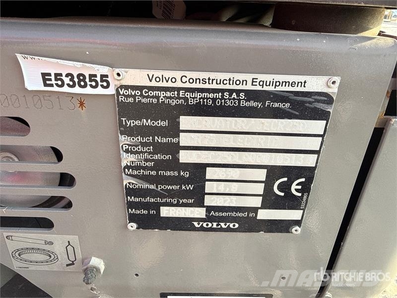 Volvo ECR25 Electric Electric Mini Excavator (Inoperable Miniescavatori
