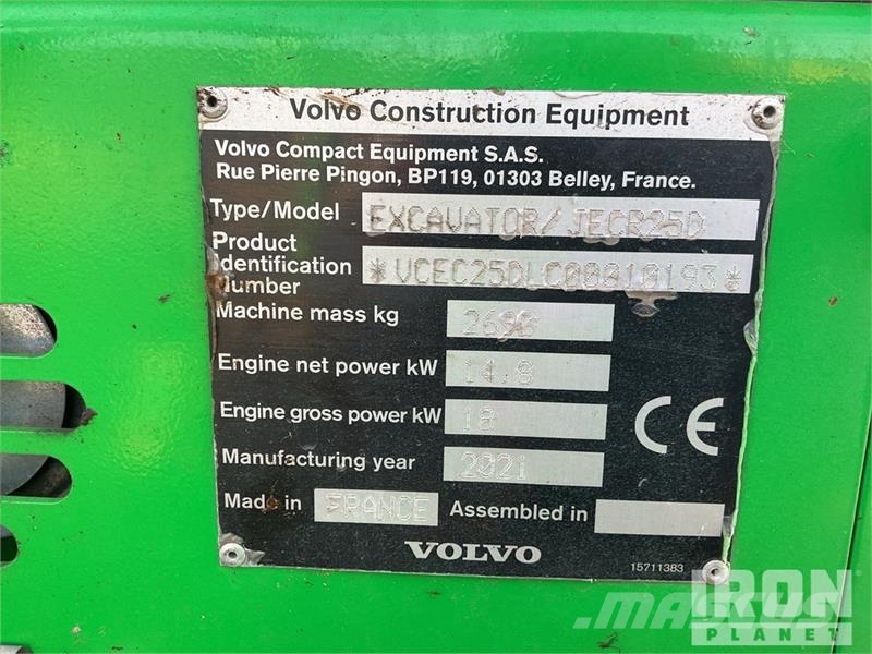 Volvo ECR25 Electric Mini Excavator Minikaivukoneet < 7t