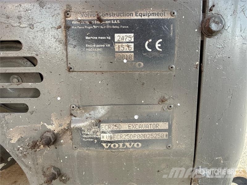 Volvo ECR25D Mini Excavator Мини екскаватори < 7 т