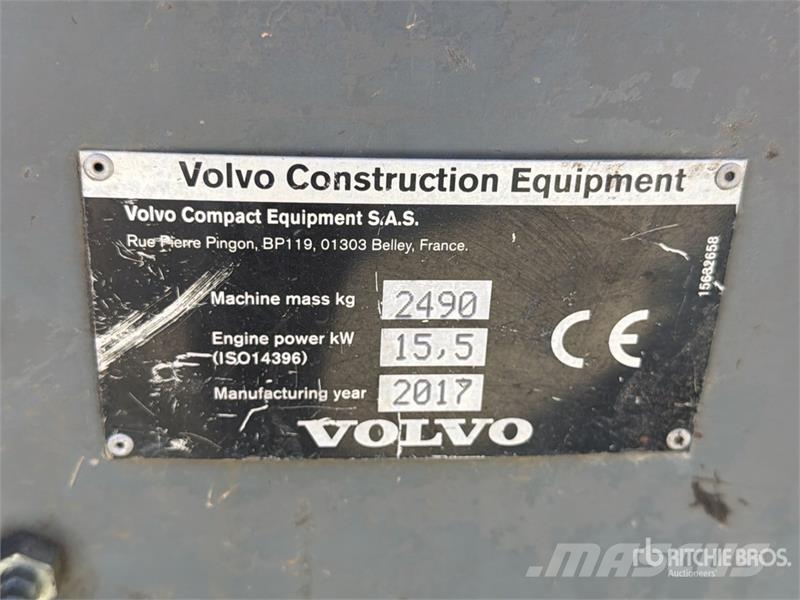 Volvo ECR25D Mini Excavator Mini pelle < 7t