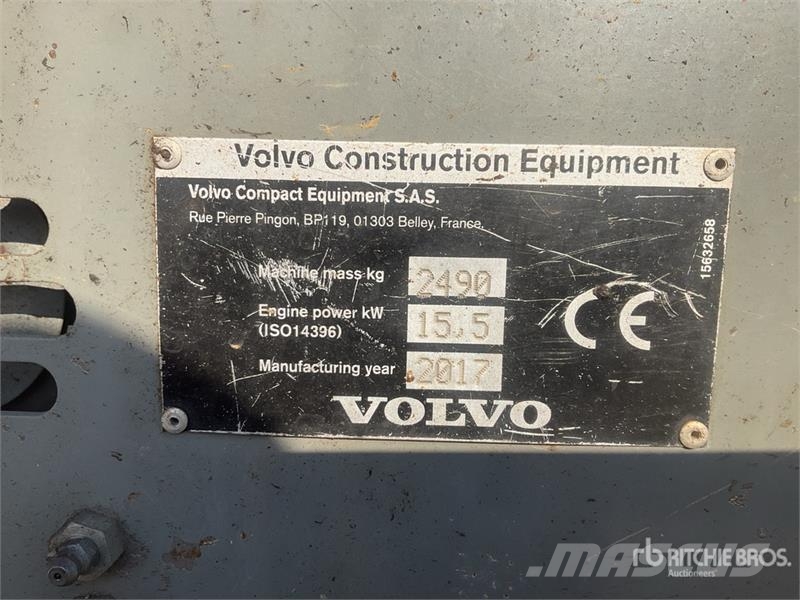 Volvo ECR25D Mini Excavator Mini excavatoare < 7t