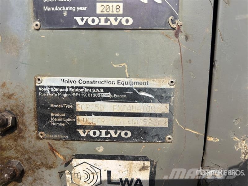 Volvo ECR25D Mini Pelle Mini Excavator Miniescavadeiras < 7t (Mini escavadeiras)