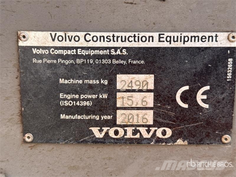 Volvo ECR25D Mini-Pelle Mini Excavator Mini pelle < 7t
