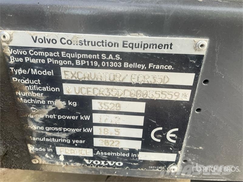 Volvo ECR35D Minibagger < 7t