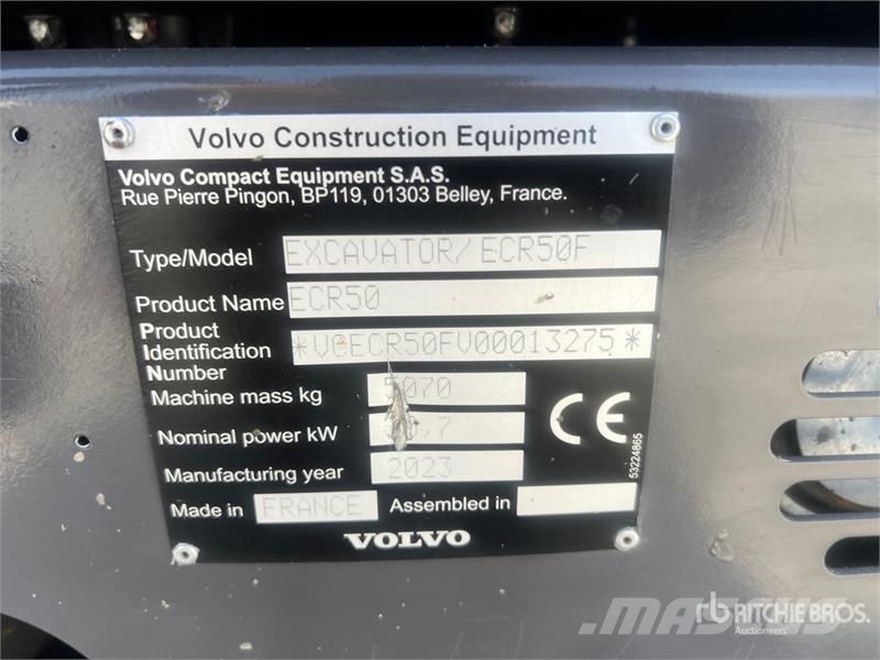 Volvo ECR50F Mini Excavator Minibagger < 7t