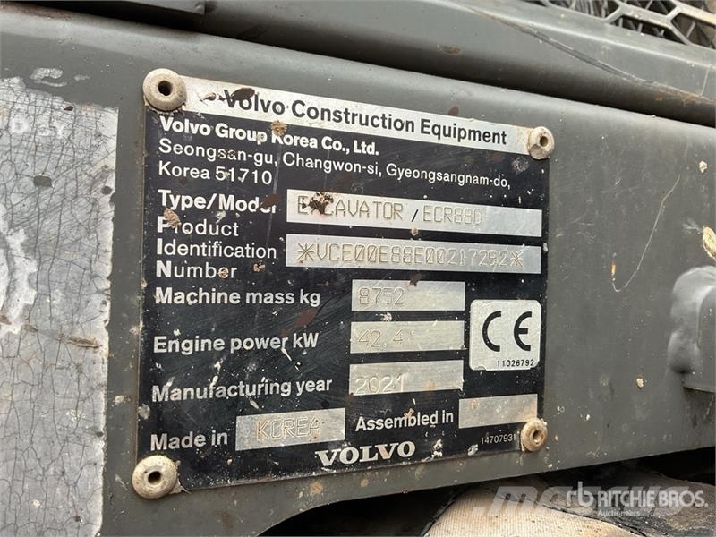 Volvo ECR88D Tracked Excavator Gravemaskiner på larvebånd