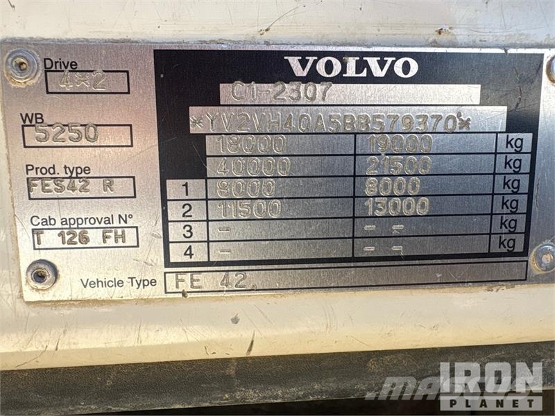 Volvo FE260 4x2 Hooklift Truck 吊鉤式起重車