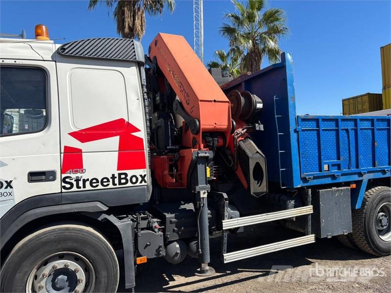 Volvo FM 64 B3 400 TR Flatbed Truck with Crane Automobiliniai kranai