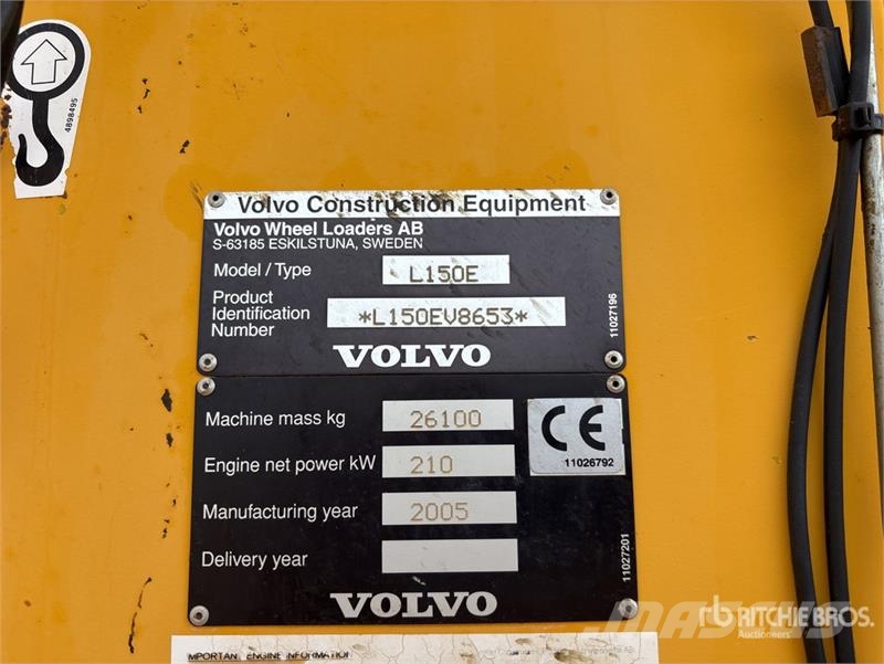 Volvo L150E Wheel Loader Gumikerekes homlokrakodók