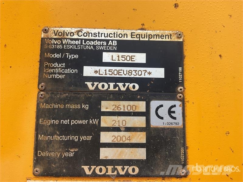 Volvo L150E Wheel Loader Pyöräkuormaajat