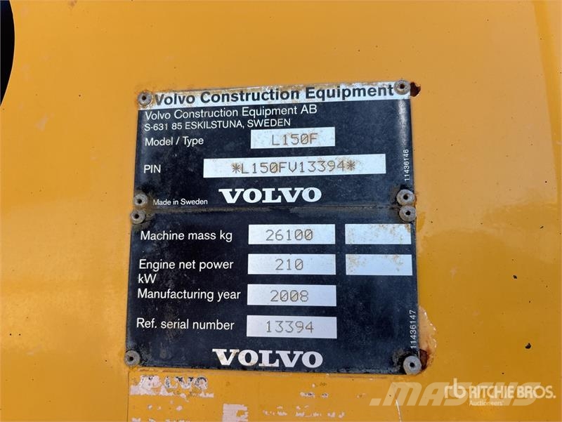 Volvo L150F Wheel Loader 輪胎式裝載機