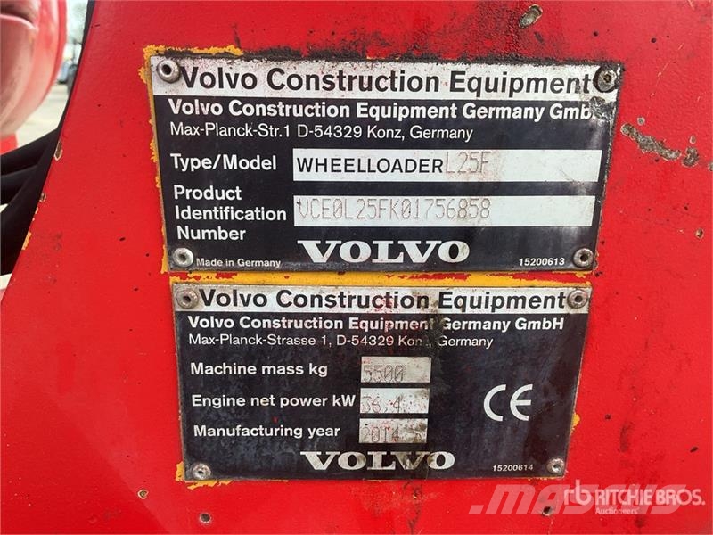 Volvo L25F Wheel Loader 輪胎式裝載機