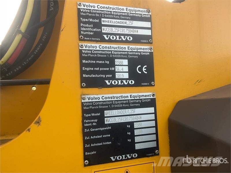 Volvo L25F Wheel Loader Kolesni nakladalci
