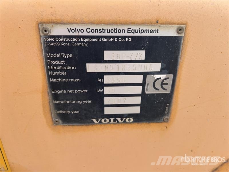 Volvo L30B-Z/X Chargeuse Sur Pneus Wheel Loader Chargeuse sur pneus