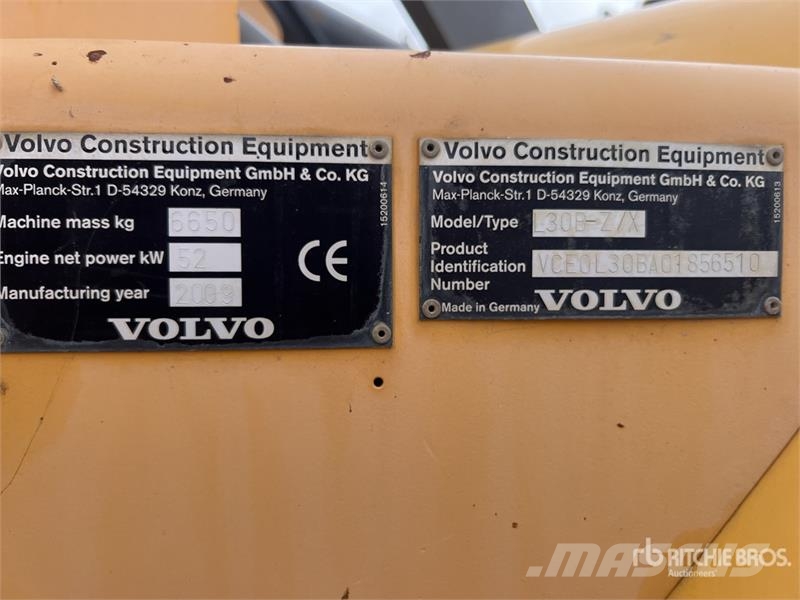 Volvo L30B-Z/X Chargeuse Sur Pneus Wheel Loader Chargeuse sur pneus