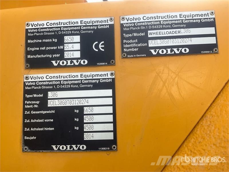 Volvo L30G Wheel Loader Kolesni nakladalci