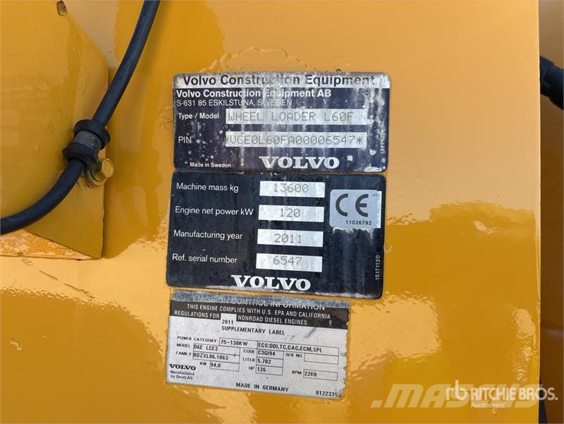 Volvo L60F Wheel Loader 輪胎式裝載機