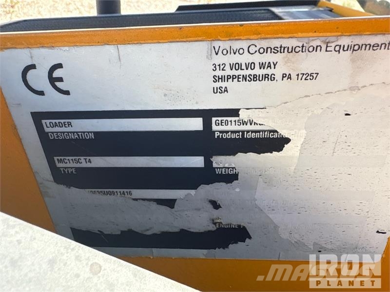 Volvo MC115C T4 Skid Steer Loader Kompaktlastere