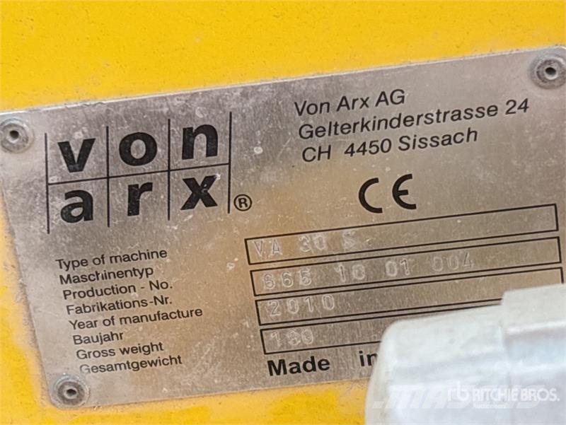  Von Arx VA 30 S Concrete Scarifier Zubehör