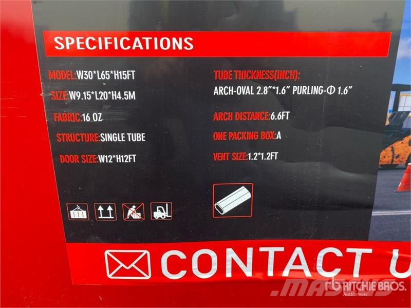 W30*L65*H15ft Tent Portable Structure Druge prikolice