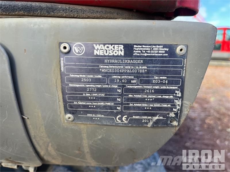 Wacker Neu 2503 Mini Excavator Mini excavadoras < 7t