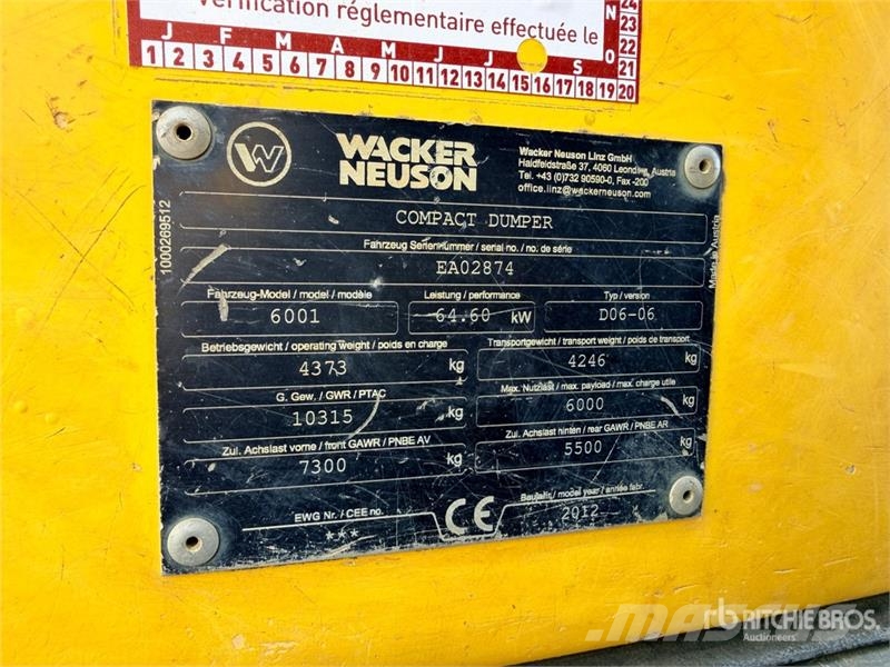 Wacker Neuson 6001 Mini dumper