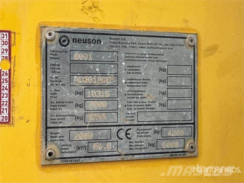 Wacker Neuson 6001 6 t 4x4 Swivel Motobasculeur A Benne Rotative Міні самоскиди