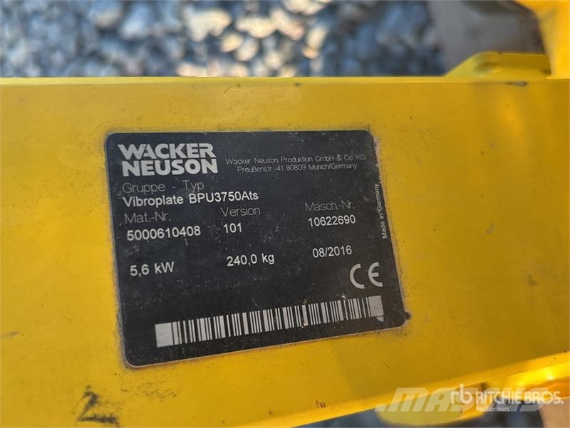 Wacker Neuson BPU3750Ats Vibratory Plate Compactor 夯實機(夯土機)