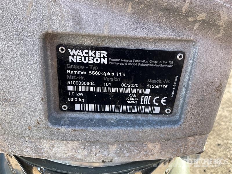 Wacker Neuson BS60-2 Jumping Jack Tamper Compacteurs