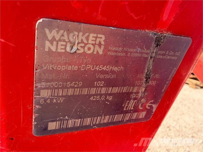 Wacker Neuson DPU4545Hech Plaque Vibrante Vibratory Plate Compac Vibrator compactors